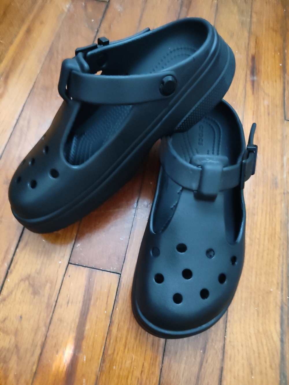 CROCS Black Mary Jane Clog Sandals